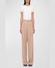 Pleated Relaxed Wide-Leg Pants