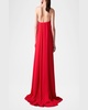 Strapless Curved Neckline Fluid Gown