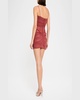 Draped Mesh Tucked Corset Mini Dress