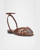 Agatha Leather Flat Sandals