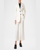 Single-Breasted Wool Gabardine Captain Blazer Jacket