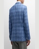 Men's Silk-Cashmere Plaid Sport Coat
