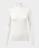 Turtleneck Long-Sleeve Modal-Stretch Top