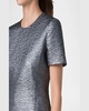 Textured Silk Short-Sleeve Dress