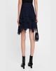 Asymmetric Tiered Silk Ruffle Mini Skirt