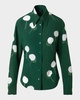 Windflower Print Silk Crepe Blouse