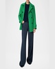 Short Double-Breasted Wool Coat