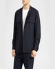 Men's Overshirt with Band Collar