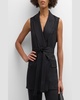Belted Double-Breasted Seasonless Wool Vest