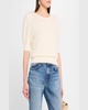 Gladiolus Short-Sleeve Cashmere Sweater