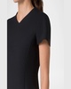 Asymmetric Seam Cap-Sleeve Cotton-Silk Dress