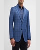 Men's 130s Luxury Wool Windowpane Sport Coat