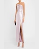 Strapless Foiled Mikado Column Gown