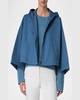 Bracelet-Sleeve Cotton Gabardine Hooded Car Coat