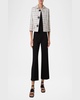 Check Cashew Denim Cropped Jacket