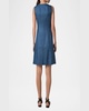 Indian Silk Ottoman Sleeveless A-Line Dress