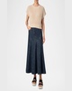 Mixed-Media Colorblock Short-Sleeve Sweater