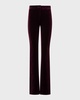 Faris High-Rise Neoprene Velvet Bootcut Pants