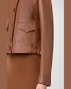 Nappa Leather Short Bomber Jacket