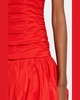 Kennedi Strapless Ruched Taffeta Mini Dress