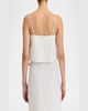 Stripe Draped Tank Top 