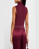 Modal Rib Sleeveless Turtleneck Top