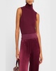 Modal Rib Sleeveless Turtleneck Top
