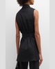 Belted Double-Breasted Seasonless Wool Vest