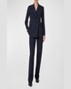 Carl Pinstripe Straight-Leg Crepe Pants