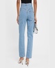 Crystal Heart Cutout Straight-Leg Ankle Jeans