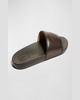 Men's Leather and Rubber Slide Sandals