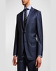 Men's Solid Wool Two-Piece Suit