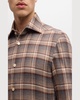 Men's Flannel Plaid Casual Button-Down Shirt