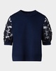 3D Star Embroidered Short-Sleeve Knit Sweater