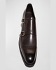 Men's Claydon Leather Double Monk Strap Loafers