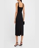 Square-Neck Stretch Mikado Midi Dress