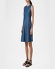 Indian Silk Ottoman Sleeveless A-Line Dress