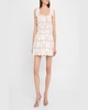 Maia Square-Neck Floral Lace Mini Dress