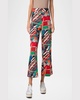Chieko Denim Sea Clipper Print Cropped Pants