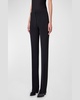 Carl Mid-Rise Silk Crepe Straight-Leg Pants