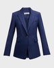 Single-Button Seasonless Wool Blazer