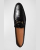 Men's Verona II Croc-Effect Italian Bit Loafers