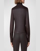 Nappa Leather Long-Sleeve Fitted Shirt