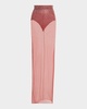 Column Maxi Skirt in Crystal Mesh
