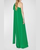 Sam Bow One-Shoulder Gown