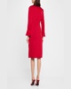 Draped Faux-Wrap Crepe Back Satin Dress