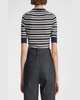 Fisher Pleated Button-Front Top