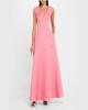 Sleeveless Shimmer Jacquard Ballgown