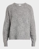 Textured Check Cashmere-Silk Sweater