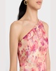 One-Shoulder Metallic Jacquard Gown